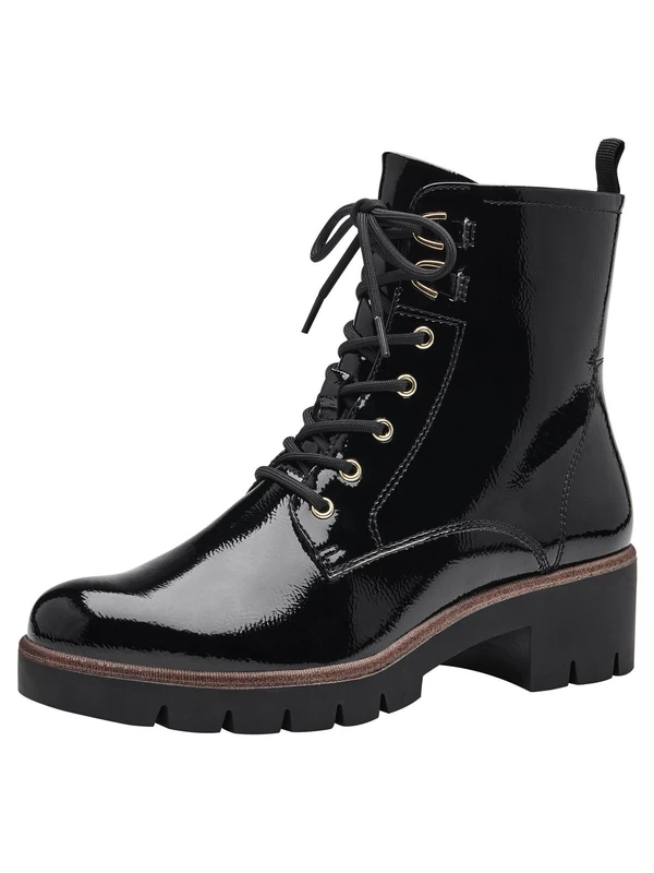 Tamaris Women's Vegan Boots, Black (Black Patent), 5 UK