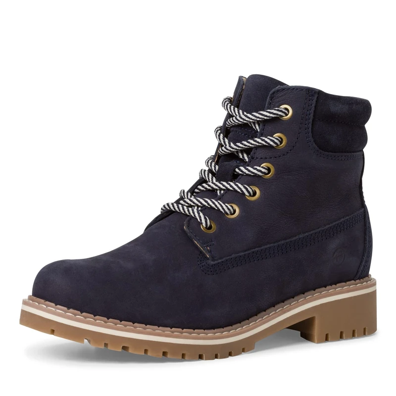 Tamaris Women's Warm Lining Boots Block Heel, Blue Navy 805, 7 UK