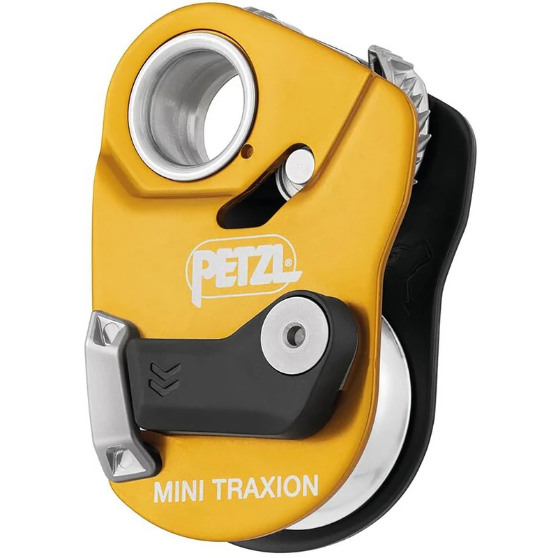 Petzl, Mini Traxion, Underworld And Compact High Performance Carruccole, Yellow Black, U, Unisex Adult