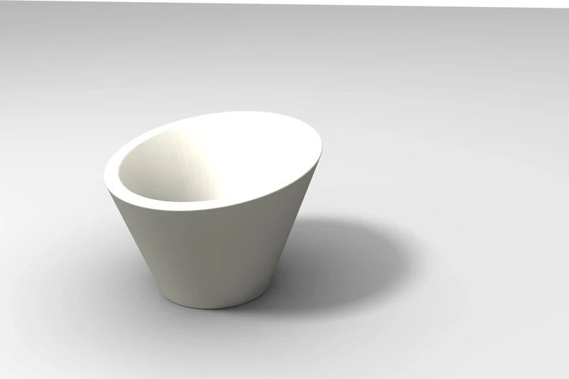 Kloris vase, Resin polyethylene PE, White