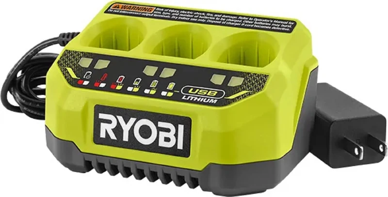 RYOBI USB Lithium 3-Port Charger 80 Percent Faster