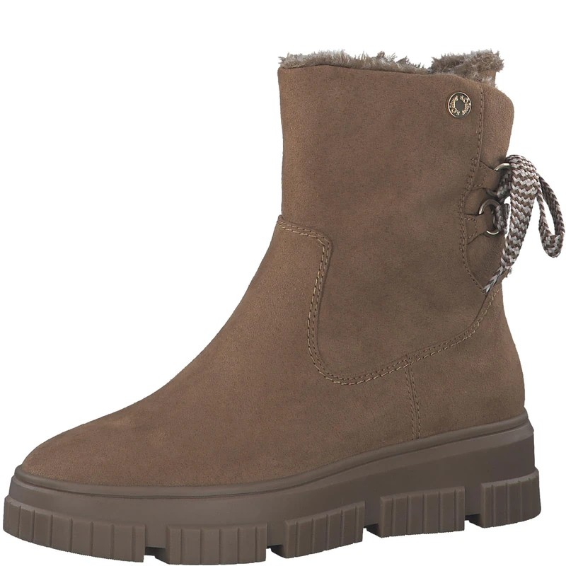 s.Oliver Women's Winter Boots Without Heel Lined Vegan, tan, 4 UK