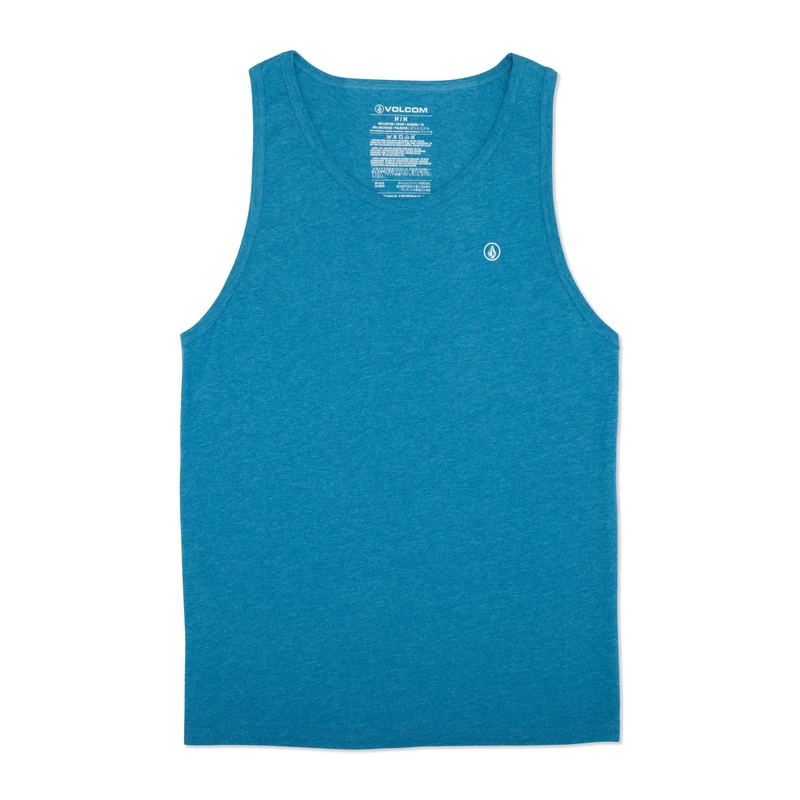 Volcom Men's Solid Heather Tank T-Shirt, Stormy Blue-New, XL