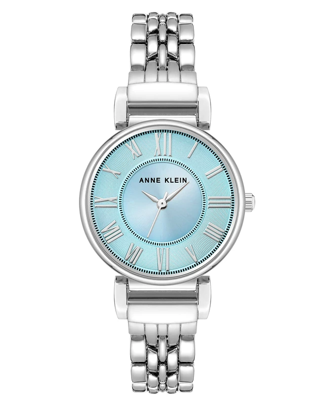 Anne Klein Women's Silver and Light Blue Bracelet Watch