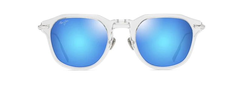 Maui Jim Unisex Alika Sunglasses with Patented Polarized Plus2 Lenses, Blue Alika Crystal W Silv, One Size