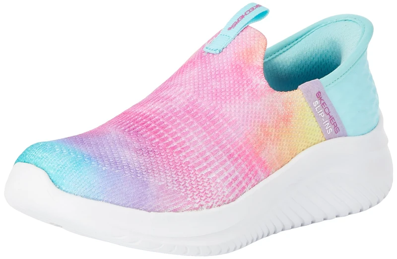 Skechers Girl's Ultra Flex 3.0 Pastel Clouds Sneakers, Multi Mesh/Trim, 13.5 UK Child