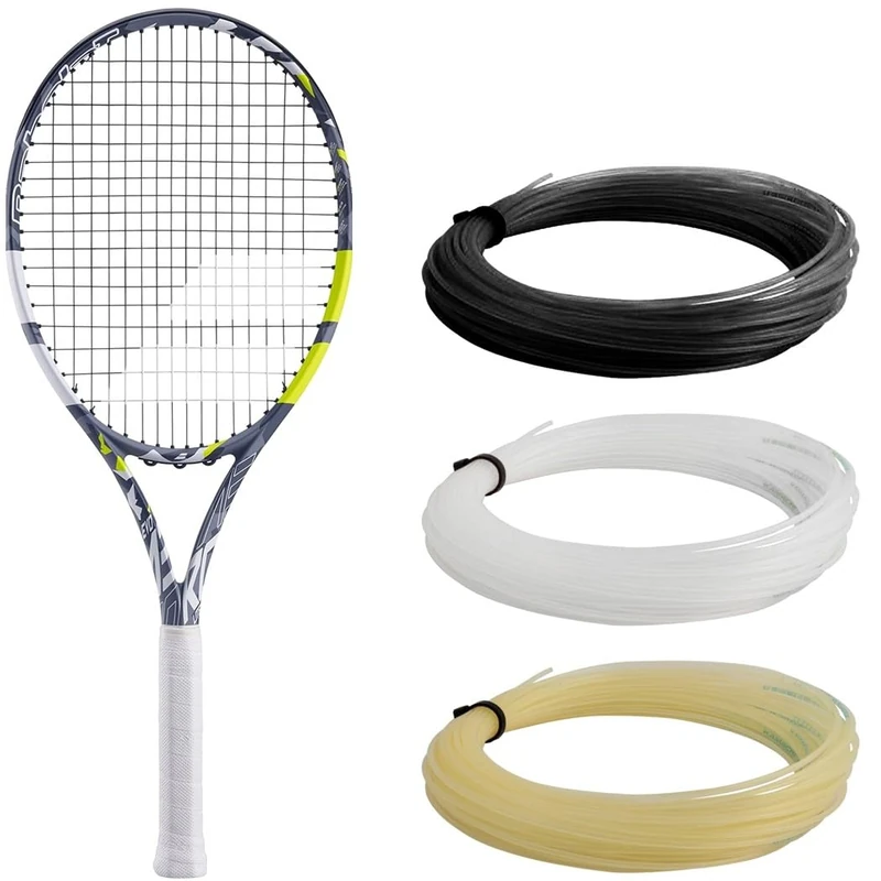 Babolat, Evo Aero Lite Rope Adult Tennis Racket, Ideal for Progress, Power and Maneuverability, Aerodynamic Spin Alpha Frame, Grip 0 Size, French Brand, Grey/Yellow