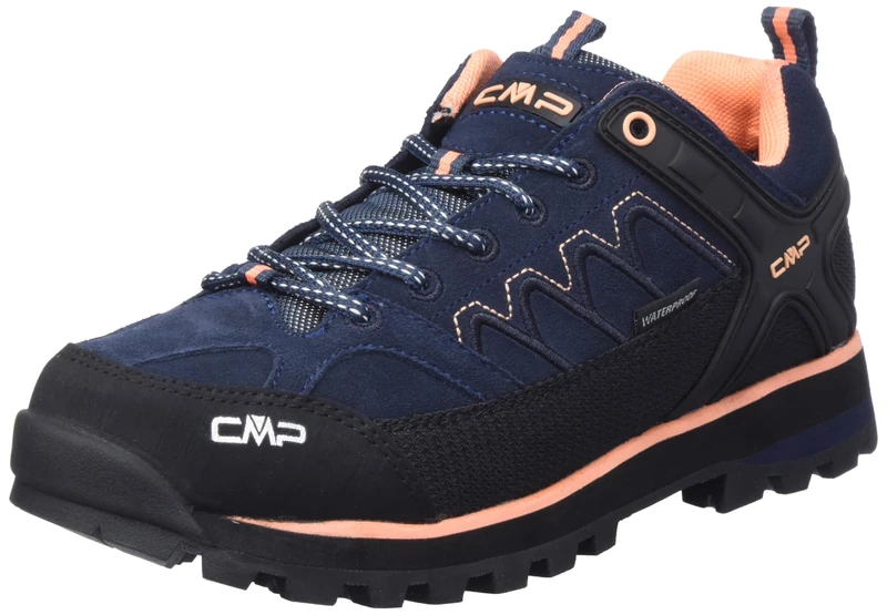 CMP Women's Moon Low WMN Trekking Shoe WP, Blue Ink-Sunrise, 8 UK