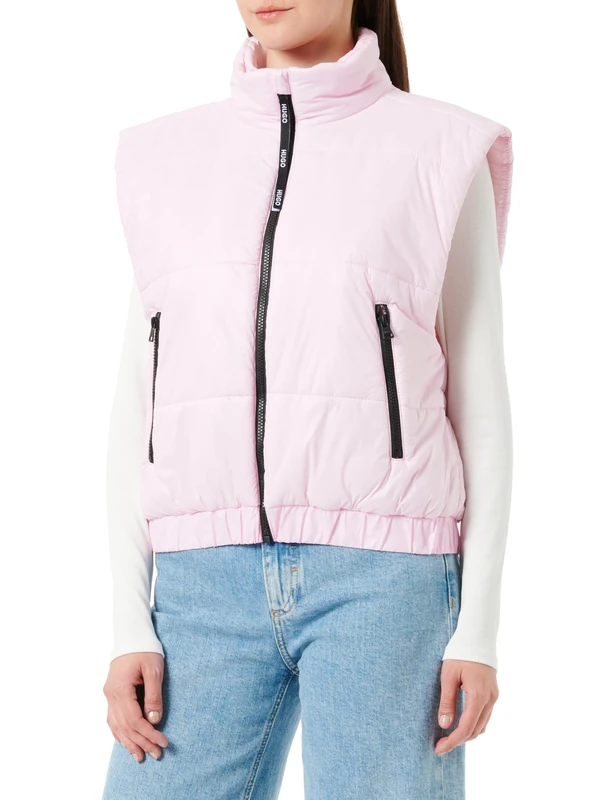 HUGO Women's Felere-1 Outerwear Jacket, Light/Pastel Pink689, XL