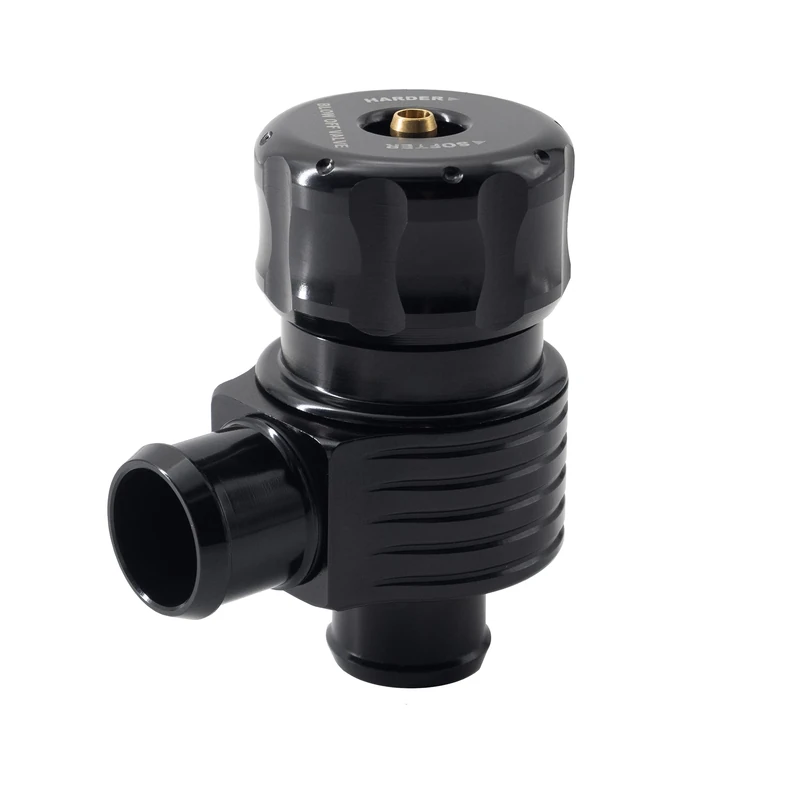 Simoni Racing Universal Blow-Off Valve Type 13 - for gasoline turbo engines, with adjustable vent pressure - Connection 22mm, Length 90mm, Diameter 48mm - Black