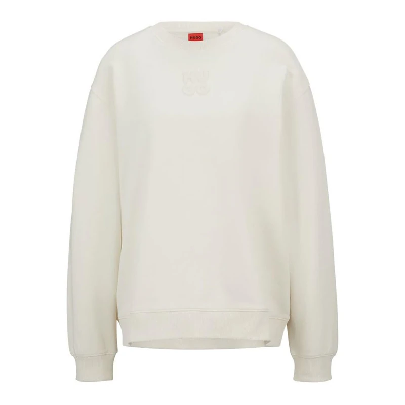HUGO Women's classic crew sweatshirt, Open White110, M