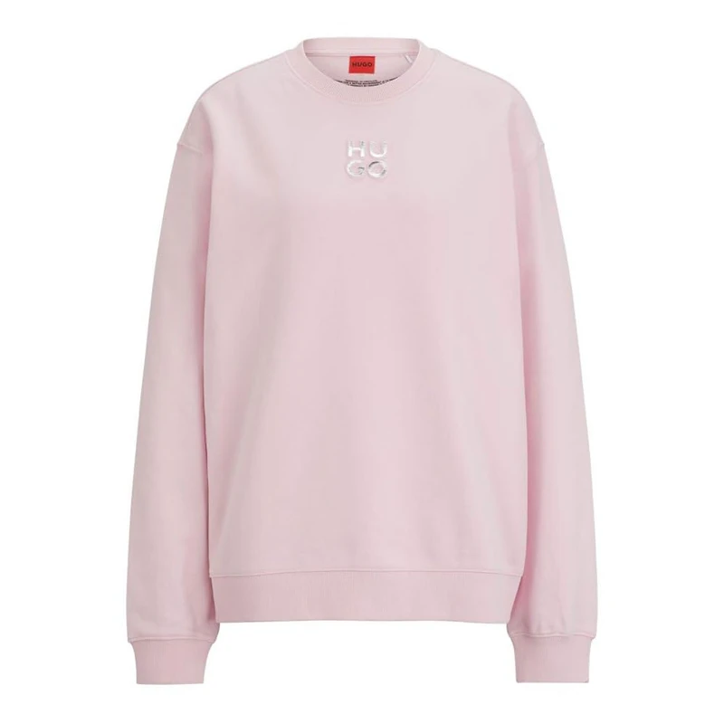 HUGO Women's Classic Crew Sweatshirt, Light/Pastel Pink689, M