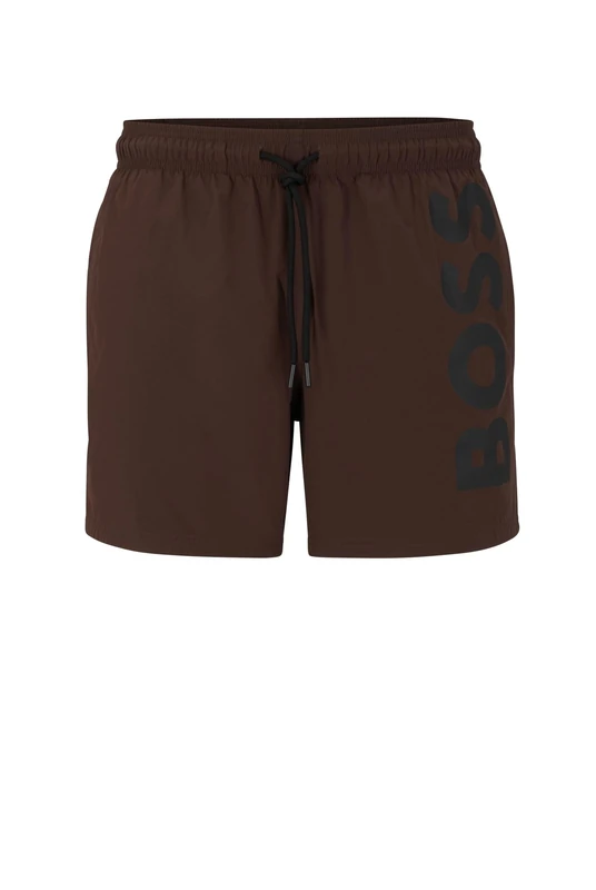 BOSS Mens Octopus Quick-dry swim shorts with large logo print