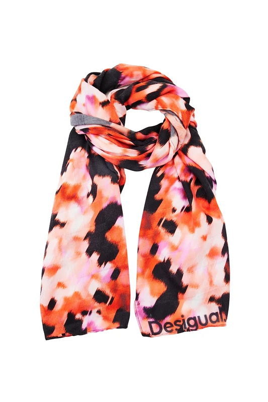 Desigual Women's Fou_spot Flower Rectan Accessories Fabric Rectangle Foulard, Red, One Size