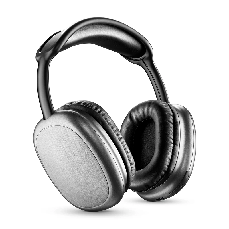 Music Sound | MAXI2 Bluetooth Headphones | On Ear Bluetooth 5.0 Headphones - Play Time 22h - Charging Time 1.5h - Built-in Microphone - Pavilion Controls and Adjustable Headband, Black