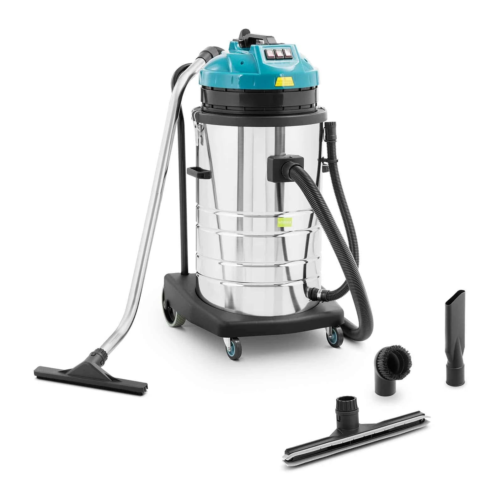 Ulsonix FLOORCLEAN 80PRO+ 3000W Industrial Vacuum Cleaner, 80L Heavy Duty Wet & Dry Cleaner, Commercial Vacuum, Silver