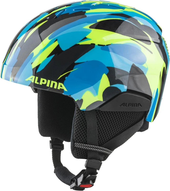 ALPINA Unisex - Children, PIZI ski helmet, neon-blue green gloss, 51-55 cm