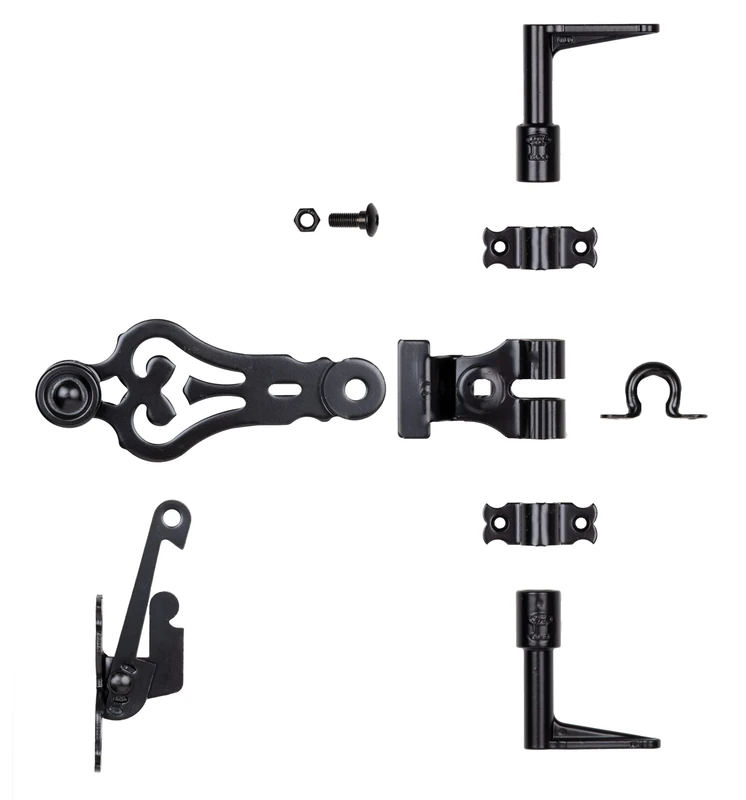 Alberts 308209 Accessory Set for Safety bar Window Shutter Fittings, Black