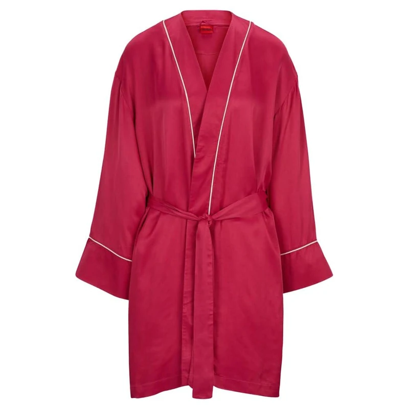 BOSS Women's Satina Kimono Dressing Gown, Medium Pink663, M