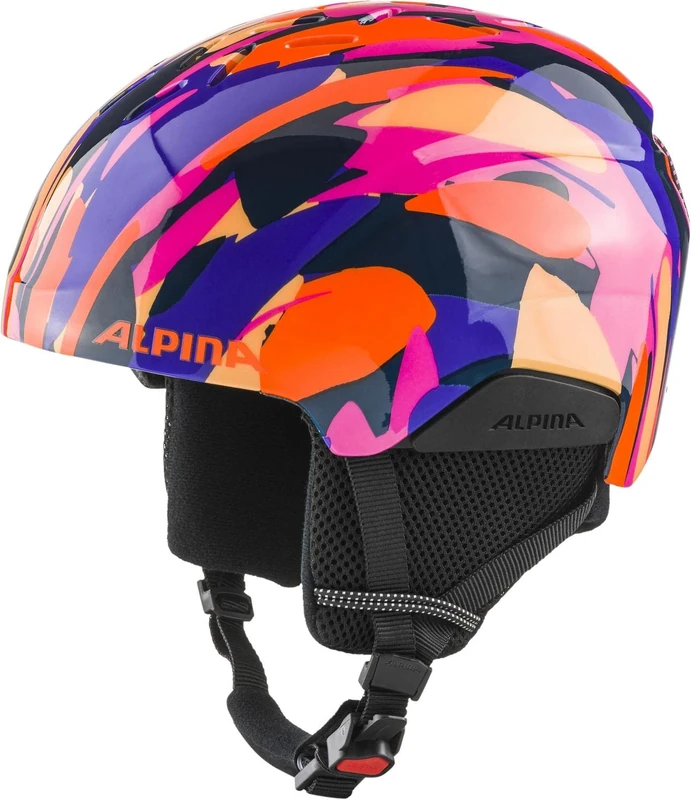ALPINA Unisex - Children, PIZI ski helmet, pink-orange blue gloss, 51-55 cm
