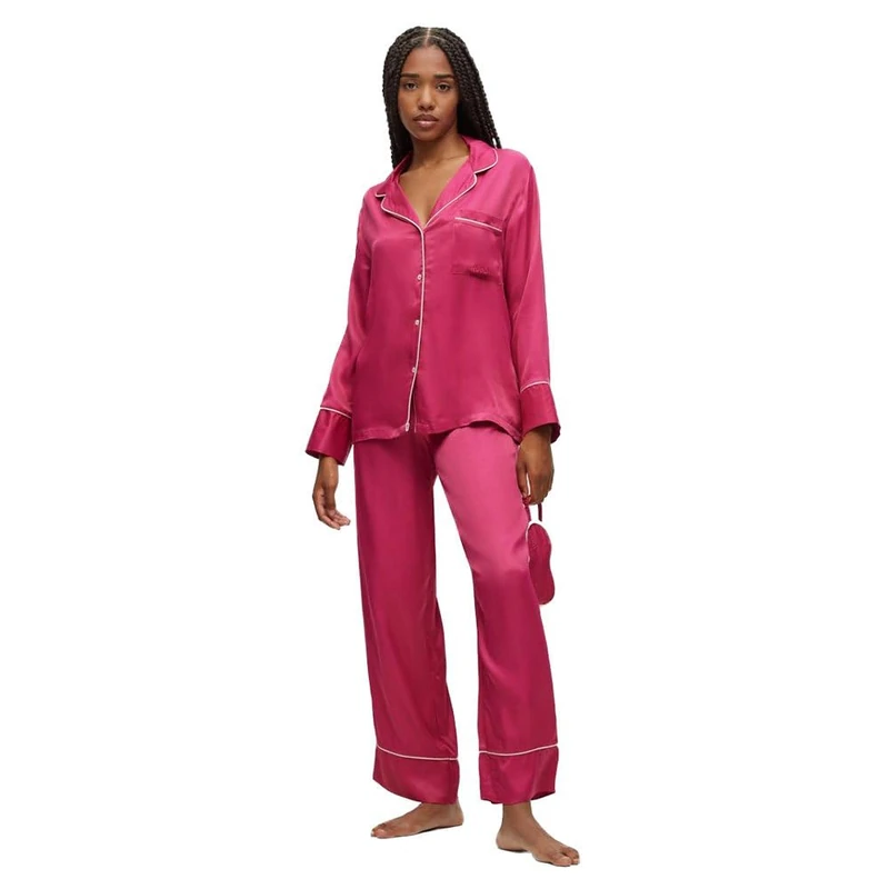 BOSS Women's Satina_Pyjama Gift Set Nightwear, Medium Pink663, XL