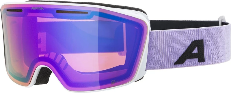 ALPINA Unisex - Adults, NENDAZ Q-LITE ski goggles, white-lilac matt, One Size