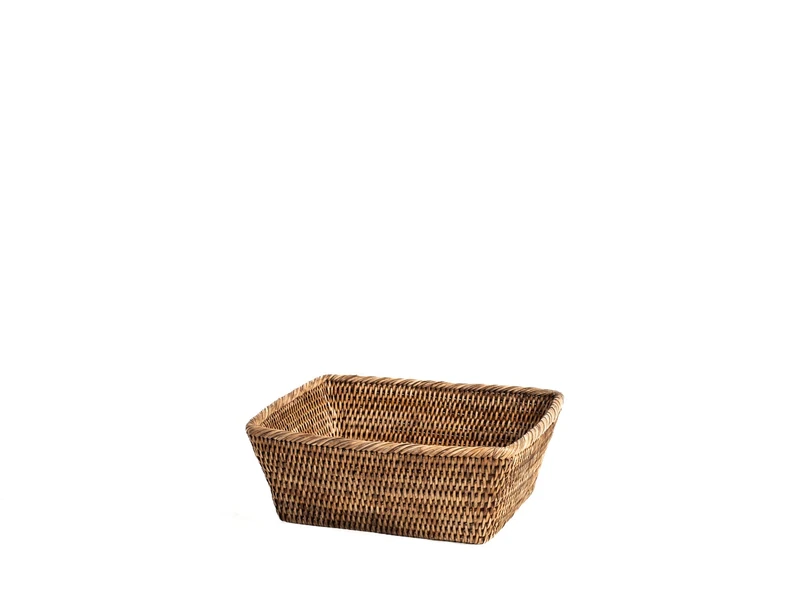 H&h rectangular rattan basket cm 28x24x10