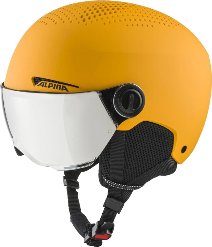 ALPINA Unisex - Children, ZUPO VISOR Q-LITE ski helmet, burned-yellow matt, 51-55 cm