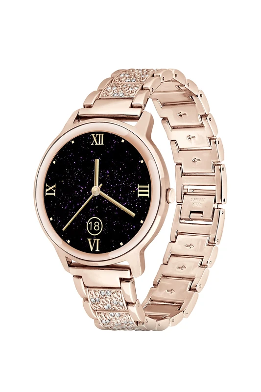 SW018G Smart2.0 Smartwatch – Steel Bracelet with Stones – Chrono, Photo, Heart Rate, Blood Pressure, Course - Image 1