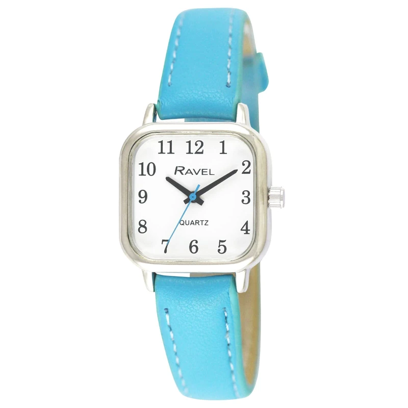 Ravel - Women's Square Brighter Days Silver Tone Watch - Analogue Quartz - R0141.06.2 - Bright Turquoise