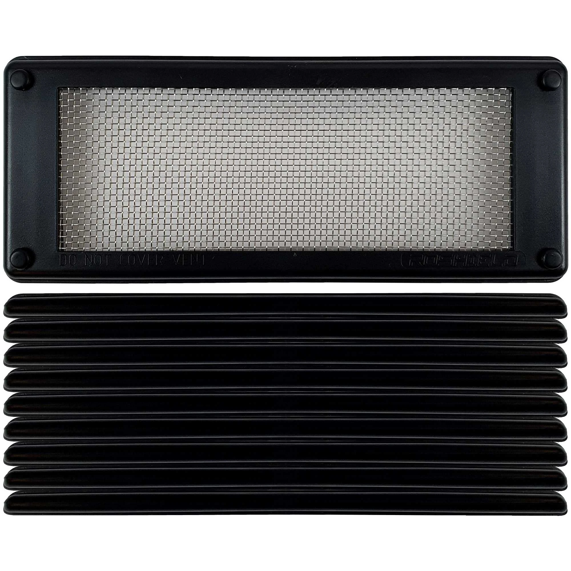 Roshield Pest Proofing Air Brick Mesh Vent Cover | Mouse Insect Rodent Control Prevention x 10 (Black, Standard)