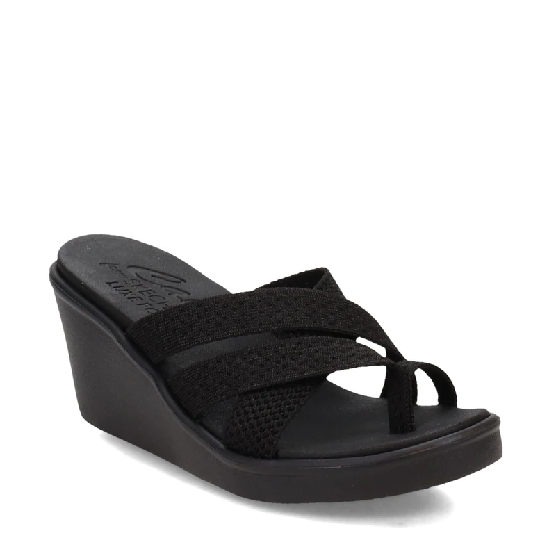 Skechers Women's Rumble on-Heat Maze Wedge Sandal, Black/Black, 5UK - Image 1