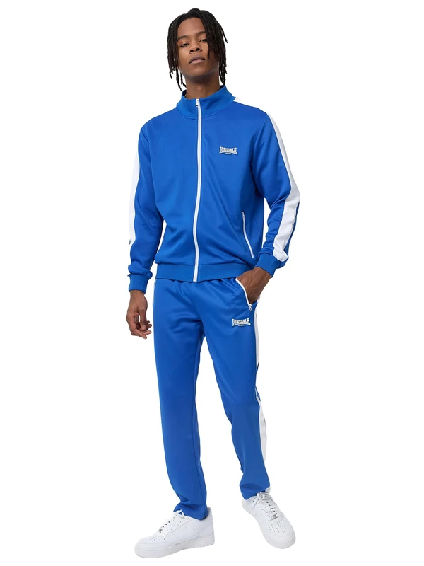 Lonsdale Men's Manhay Tracksuit, Blue/White, S