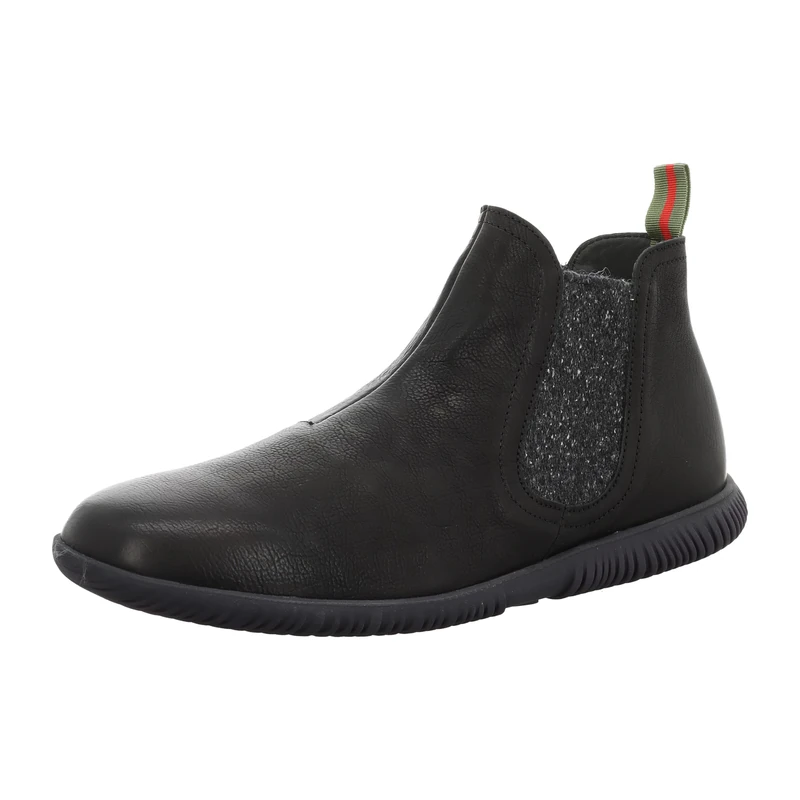 Think! Men's Hauki Leather Lined Sustainable Chelsea Boots, 0000 Black, 43.5 EU - Image 1