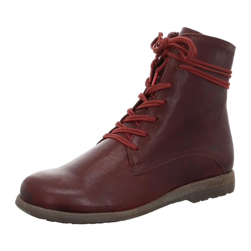 Think! Women's Rento Chrome Free Tanned Leather Lined Ankle Boots, 5000 Chianti, 38.5 EU