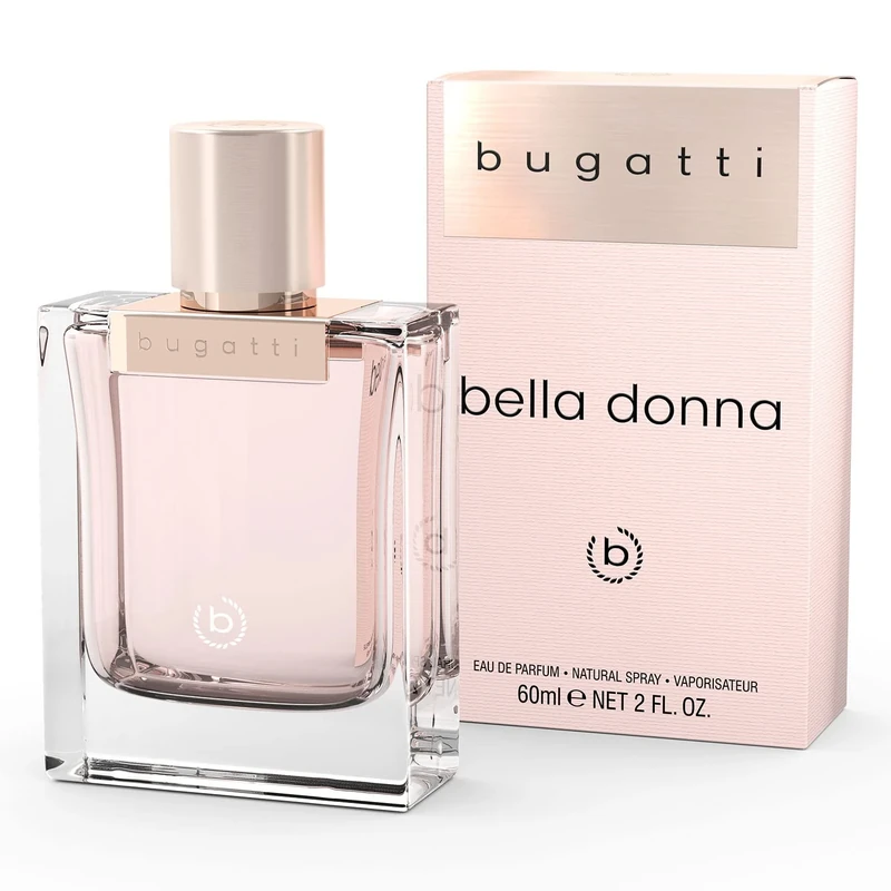 bugatti Bella Donna Women's Perfume Eau de Parfum 60 ml I Sensual Eau de Parfum for All Age and for Any Occasion I Elegant Combination of Peach, Jasmine & Musk I Sweet, Spicy & Elegant