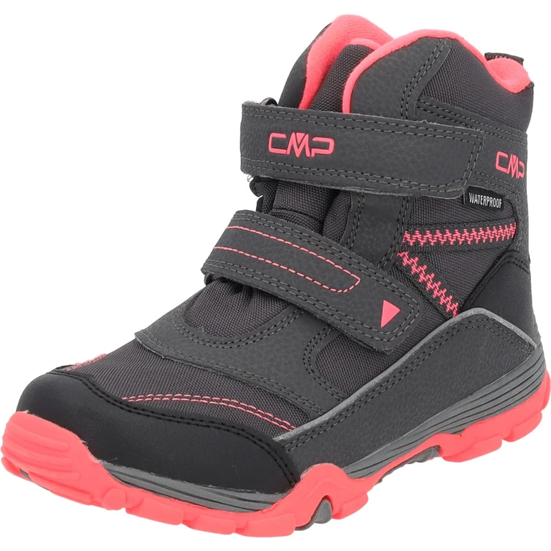 CMP Kids Pyry Wp-38q4514-j, Snow Boot Unisex-Children and Youth, Titanium Red Fluo, 32 EU