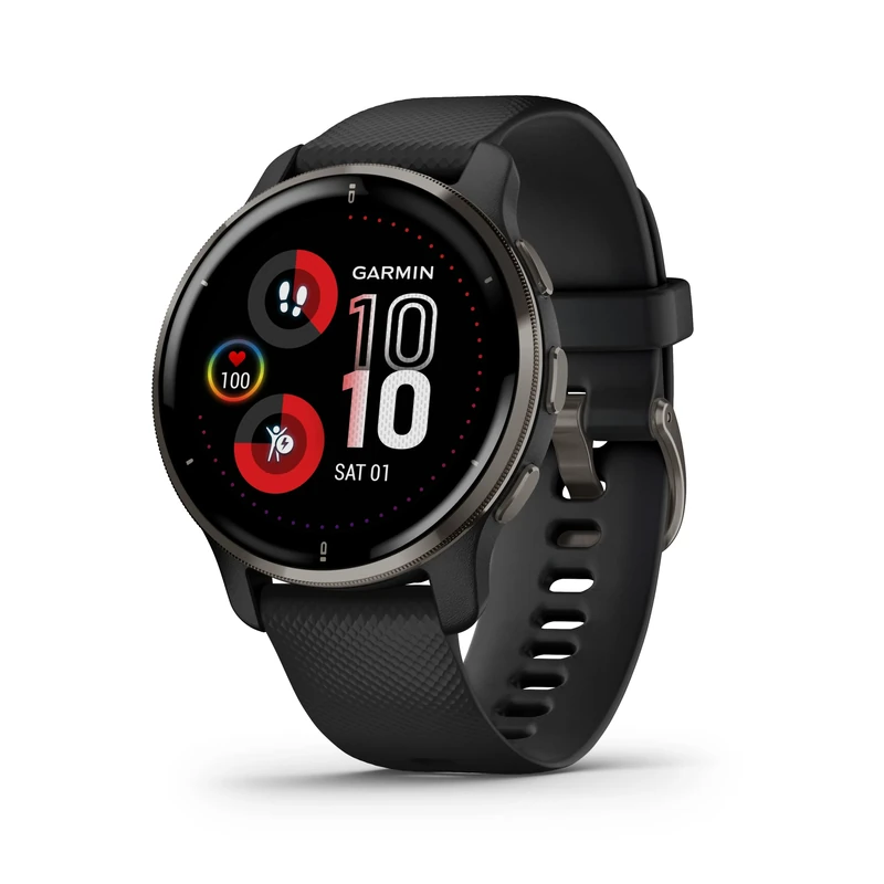 Garmin [ Renewed Venu 2 PLUS (45mm), AMOLED GPS Smartwatch with All-day Advanced Health and Fitness Features, Voice Functionality, Music Storage, Up to 9 days battery, Black (Renewed)