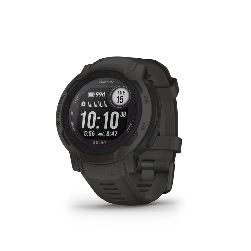 Garmin [Renewed Instinct 2 SOLAR GPS 45mm Smartwatch, Rugged watch, Built-in Sports Apps & Health Monitoring, Solar Charging, Ultratough Design Features, up to 28 days Battery Life,Graphite (Renewed)