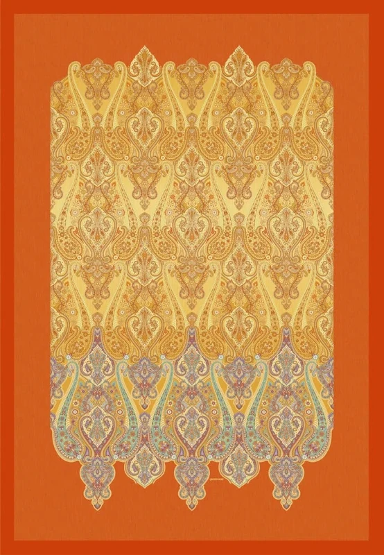 Bassetti Ragusa 9321946 Throw 100% Cotton Y1 Gold 135 x 190 cm
