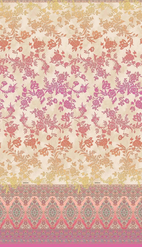 Bassetti Agrigento 9322007 Bedspread 100% Cotton Pink P1 265 x 255 cm