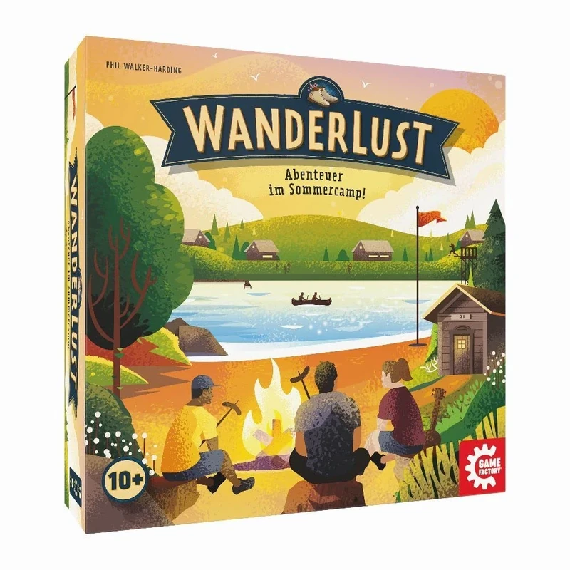 Game Factory 646313 Wanderlust, Adventure in Summer Camp, Family Game from 10 Years, for 2 to 4 Players, Deck Building, Board Game, Multicoloured