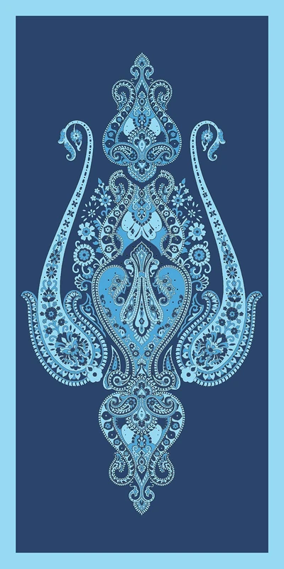 Bassetti Ragusa 9322115 Beach Towel 100% Cotton 90 x 180 cm Blue B1