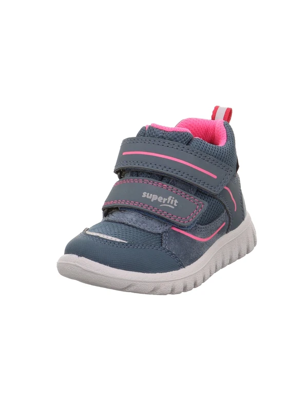 Superfit Girls Sport7 Mini First Walker Shoe, Blue Pink 8010, 4.5 UK Child Narrow