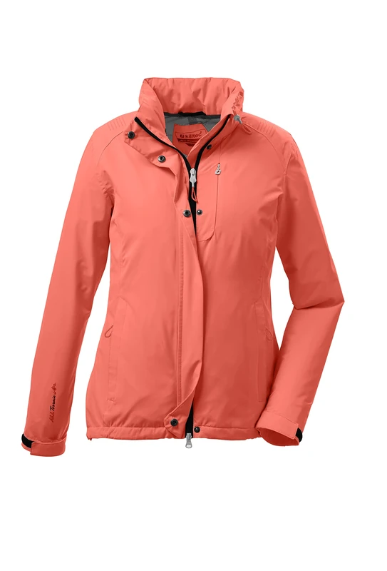 Killtec Women's Kos 25 Wmn Jckt Functional Jacket with roll-up Hood, Packable, Coral, 40
