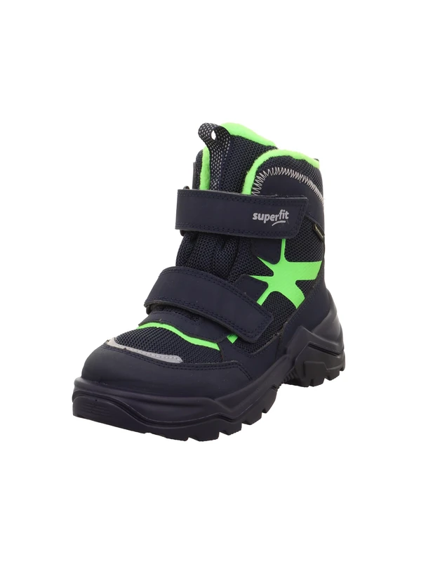 Superfit Boys SNOW MAX warm gefütterte Gore-Tex Stiefel, BLAU/HELLGRÜN 8000