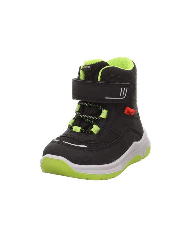 Superfit Boys' Cooper Trainers, Black Light Green 0000, 7.5 UK Child