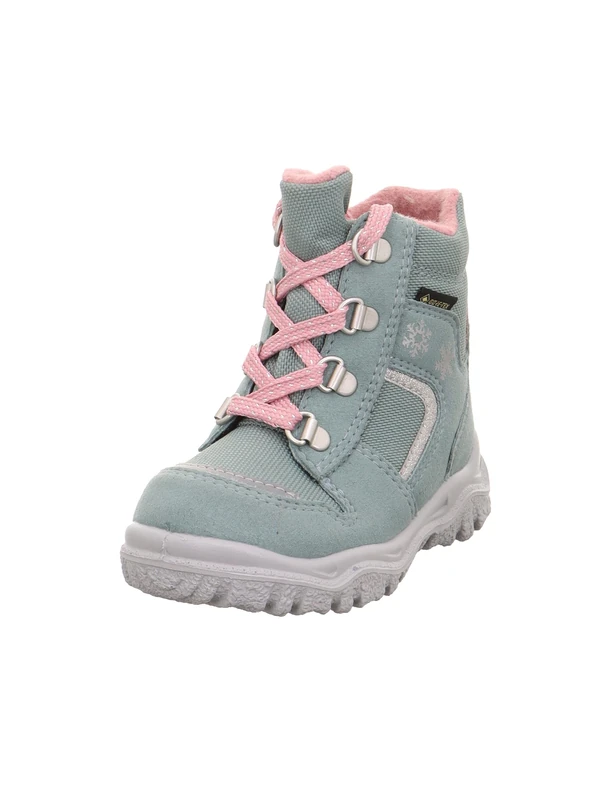 Superfit Girls Husky1 Snow Boots, Light Green Pink 7500, 8 UK Child