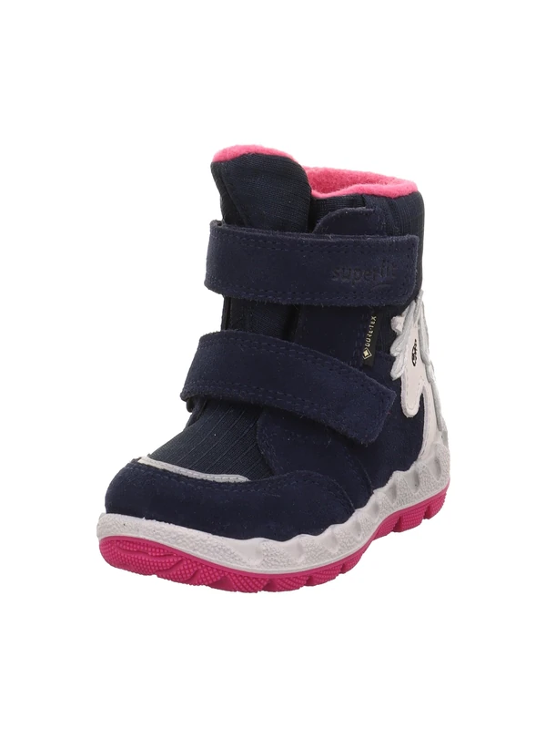Superfit Girls' Icebird Warm Lined Gore-Tex Snow Boots, Blue Pink 8020, 4.5 UK Child