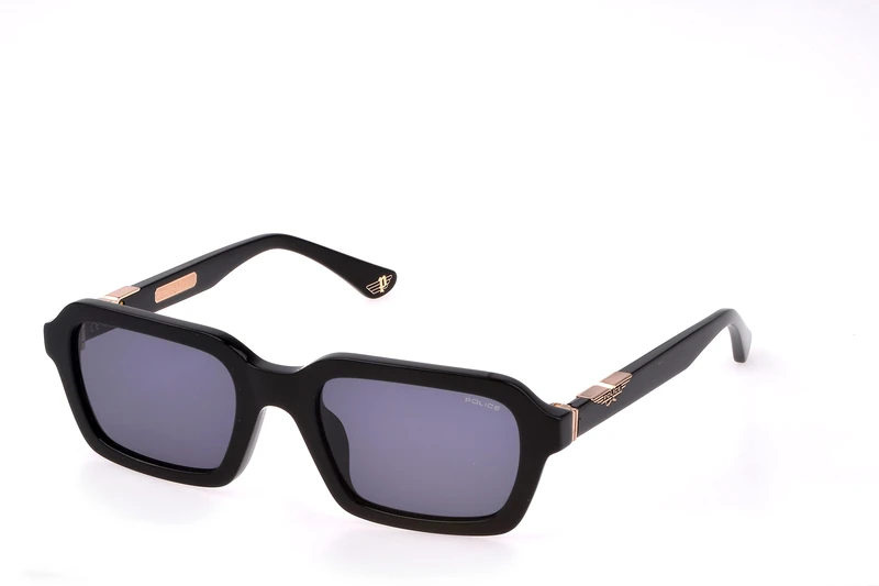 Police Men's Origins 57 Sunglasses, Shiny Black, 53